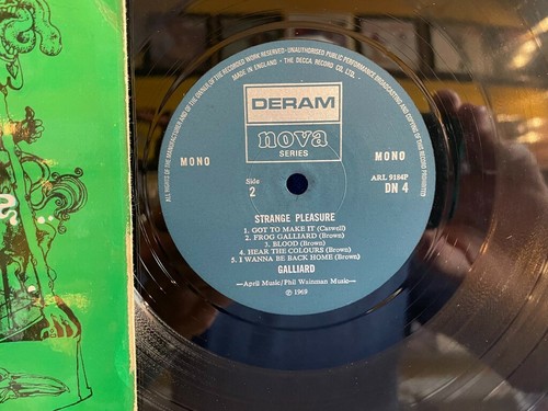 GALLIARD STRANGE PLEASURE DERAM DN4 MONO INNER. ORIGINAL UK LP EXC - Imagen 2 de 3