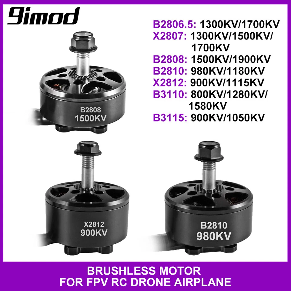 4x 9imod Brushless Motor 800-1900KV 14 Poles for FPV RC Airplane Drone DIY Parts - Image 4 of 4