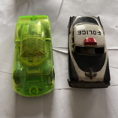 Vintage Porsche Carrera grün Spielzeug Rennwagen transparent ..Made in Japan & andere
