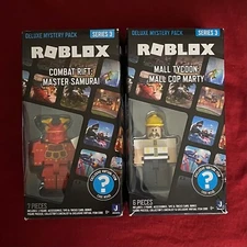Roblox Action S12 / DX-S3: Bundle Lot of 2: Master Samurai & Mall Cop Marty