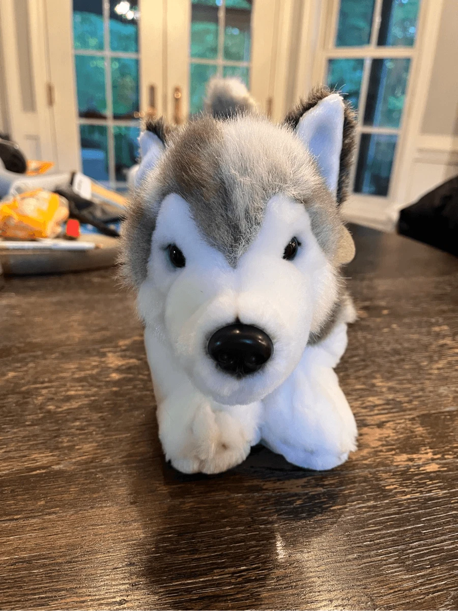 Keel Toys Storm Husky Dog Plush sz 7-1/2” H 13” W EUC