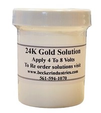 24K GOLD SOLUTION, For Gold plating Kit, INDUSTRIAL GRADE, 4oz