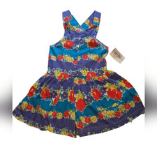 Vintage J.I.T just for kids floral short romper size 14 youth nwt