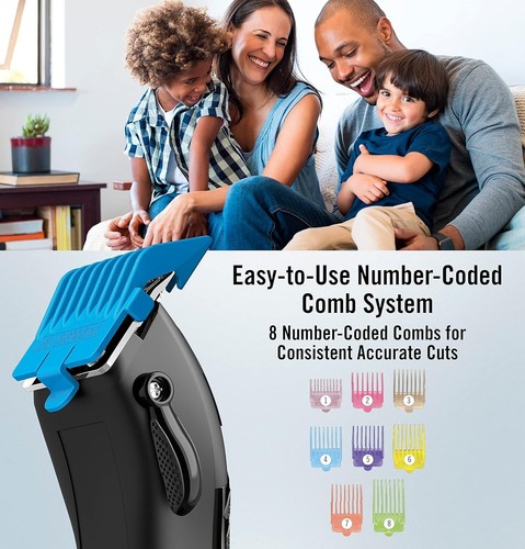 NEW ConairMan Number Cut Cord/Cordless Clipper&Trimmer 16Pc Home Grooming Kit - Picture 4 of 5