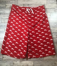 Tommy Bahama Boys XL Swim Shorts Trunks Draw String Red White Marlin
