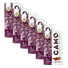 Camo Natural Leaf Wraps GOJI BERRY Self Rolling Herbal Wraps 6 Packs / 30 Sheets