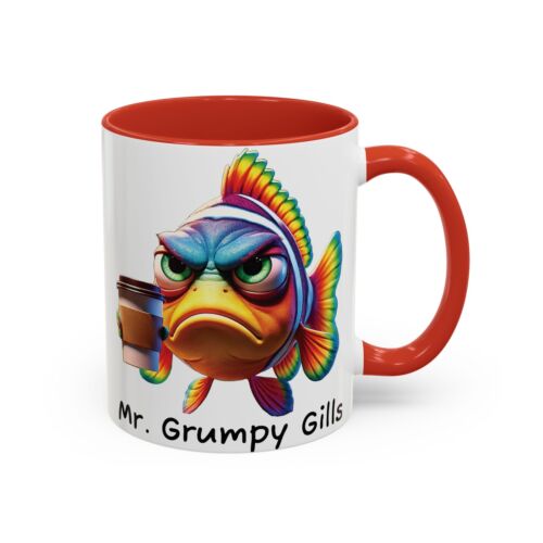 Tazza ceramica accentata Mr Grumpy Gills lavabile per microonde e lavastoviglie 2 lati - Foto 5 di 49
