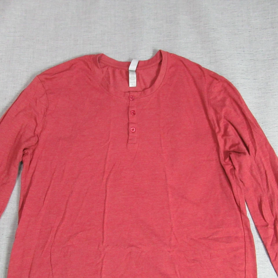 Camiseta MTL Apparel Para Hombre Talla Grande Óxido Manga Larga Henley Camiseta Ajustada Informal Foto 4 de 4