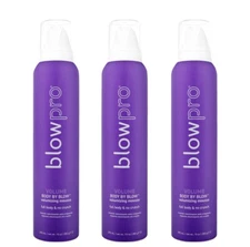 LOT 3 pc Blowpro BlowPro Body By Blow No Crunch Volumizing Mousse 10oz NEW pro