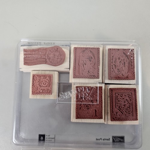 Stampin up! Santa Post 2005 Set Of 6 Stamps Postal Postage - Picture 2 of 2