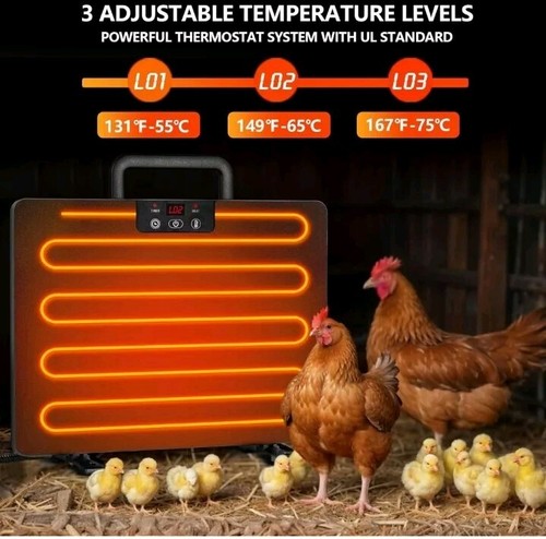 Chicken Coop Heater, Chicken Coop Heater Heating Panel for Winter - Picture 2 of 6