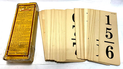Vintage KENWORTHY EDUCATIONAL SERVICE Self Teaching Flash Cards #2135 Addition