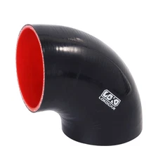 Silicone Hose Elbow Coupler Joiner Pipe 4" to 4" 90° Degree Leg 102mm Black