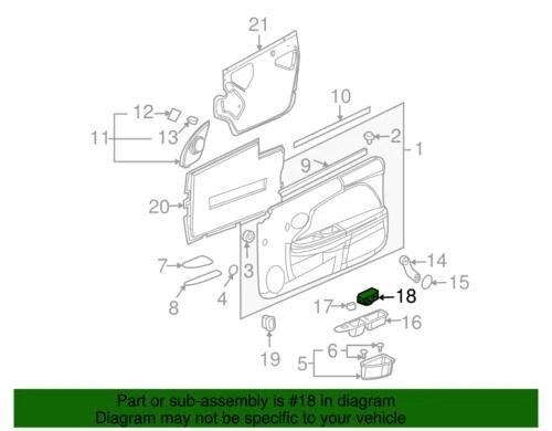 Conjunto de interruptor de iones Saturn genuino GM 2003-2007 ventana de puerta delantera 22664399 Foto 3 de 3