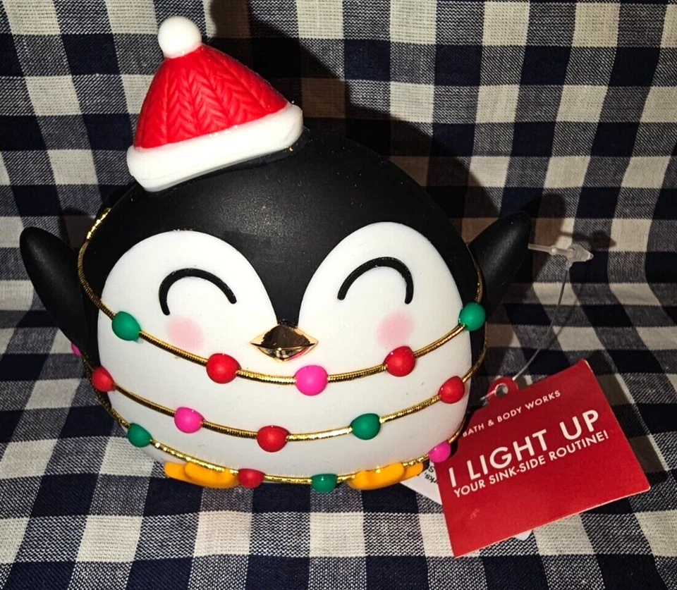 NUEVO Soporte de jabón espumoso Penguin in Lights para baño y cuerpo funciona Foto 2 de 2