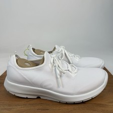 New Mens Oofos Oomg Sport LS White Athletic Low Recovery Pull On Shoes Sz 11