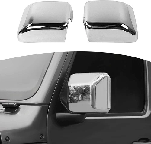 RT-TCZ for Jeep JL Side Mirror Cover Trim Chrome for Jeep Wrangler JL JLU 2018