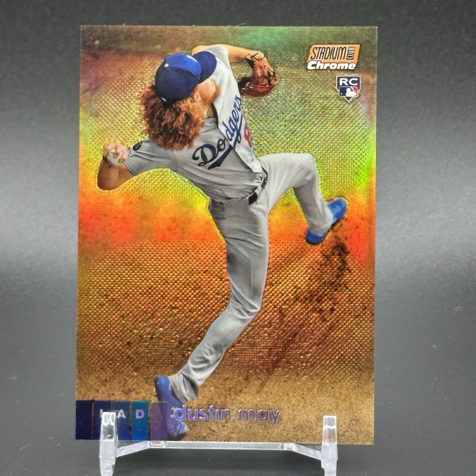 Dustin May 2020 Topps Stadium Club Chrome Rookie Orange Refractor #d /99 Dodgers