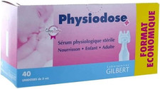 Physiodose Baby Saline Solution 40x5ml Sterile Nasal Eye Wound Drops