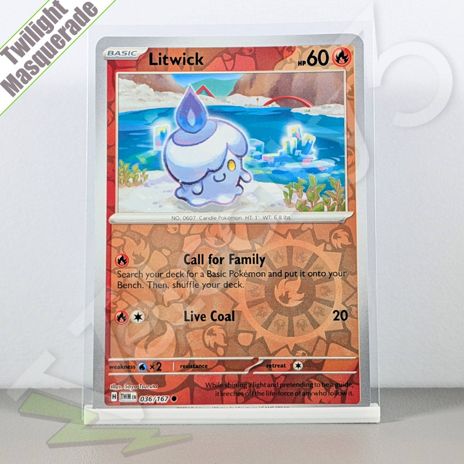 Pokemon TCG Card - Litwick 36/167 Reverse Holo | Twilight Masquerade (2024) TWM