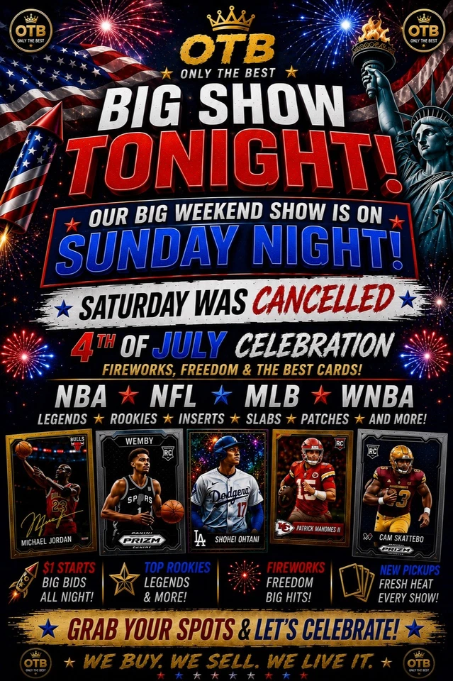 🇺🇸Saturday Show on a SUNDAY! 🇺🇸 NBA • NFL • MLB • WNBA 🇺🇸 $1 STARTS