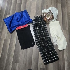 Lot of 6 Scarves Fraas Polo Satin Knit Floral Vintage Winter Accessory Bundle