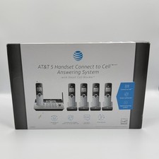 AT T TL96547 5 Handset Cordless Telephones Connect to Cell Phone Smart Call