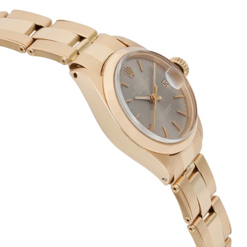 Rolex Datejust Oro Amarillo 18K Palos Esfera Gris Reloj Automático Damas 6917-6 - Imagen 4 de 8