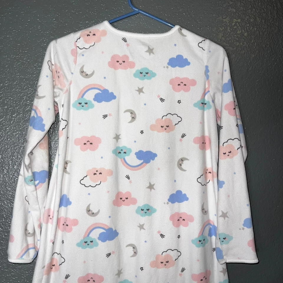 Camisón polar Carter’s Girls 12-14 arco iris nube luna pijama ropa de dormir Foto 3 de 4