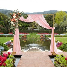 8 ft Gold Square Metal Wedding Arch Backdrop Stand Party Decorations