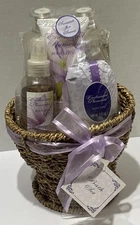 Enchanted Plumeria Scent 5 Piece Gift Set Bath Gel Body Bar Soap Lotion Mist