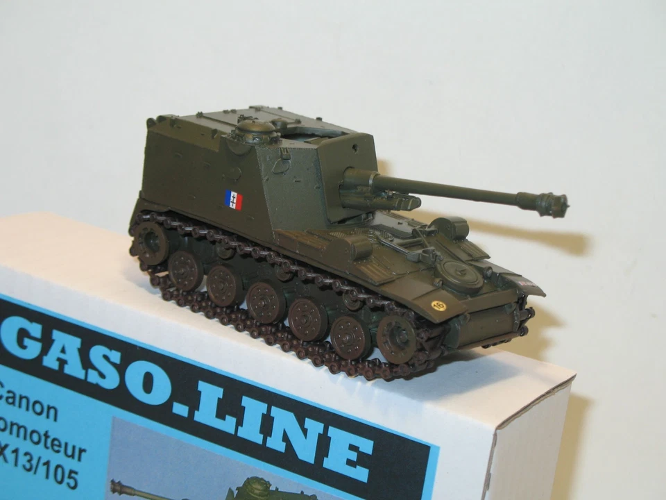 SOLIDO, Carro Armato Semovente AMX 13 Con Canone 105 Militare 1955, Gaso Line - Immagine 3 di 4
