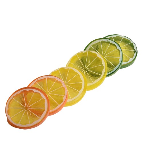 Decoración de platos de fruta plástico rodajas de limón falsas modelo de fruta de plástico - Imagen 10 de 24