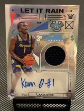 Kam Jones 2024-25 Bowman U Best Let it Rain Jersey Auto LRRA-KJ Marquette Pacers