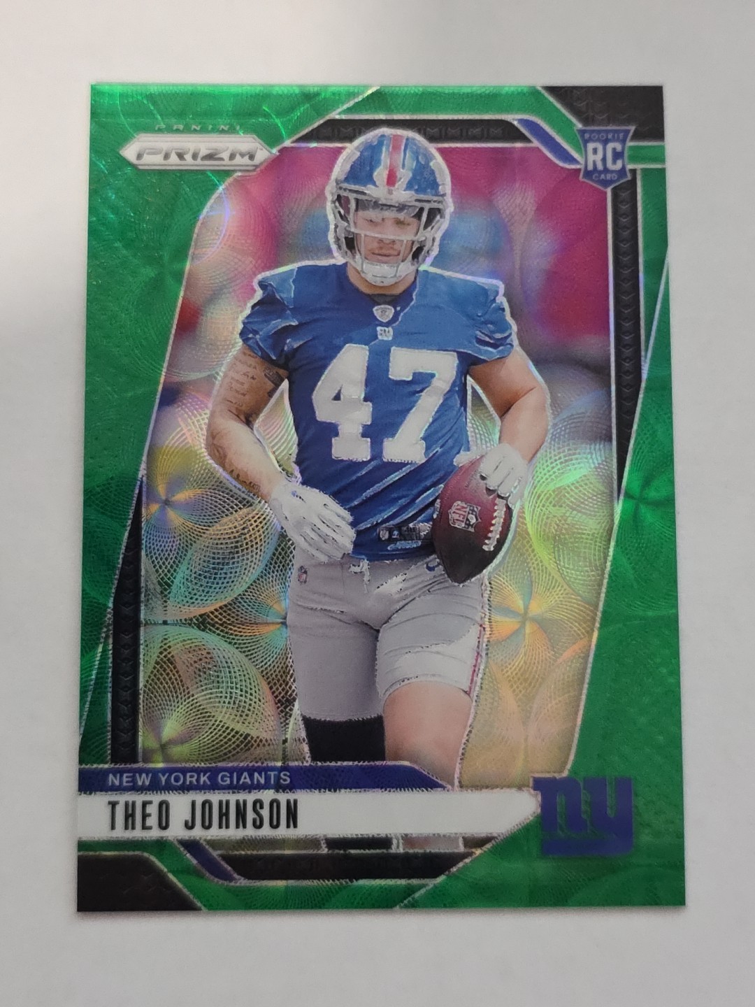 2024 Panini Prizm - #390 Theo Johnson RC Green Scope 60/75 New York Giants