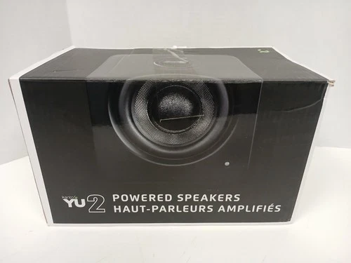 Set of 2 Kanto YU2 Powered Desktop Speakers, Black