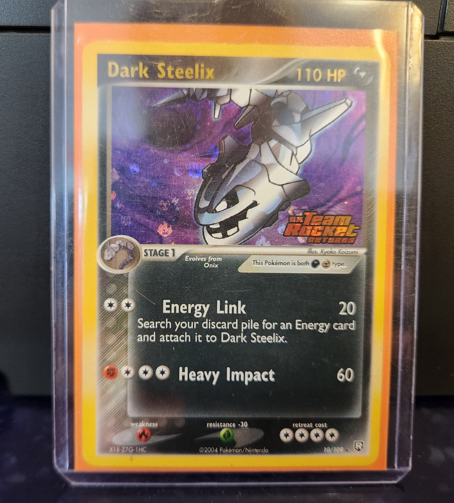 Dark Steelix 10/109 Reverse Holo/Stamp Slight Play