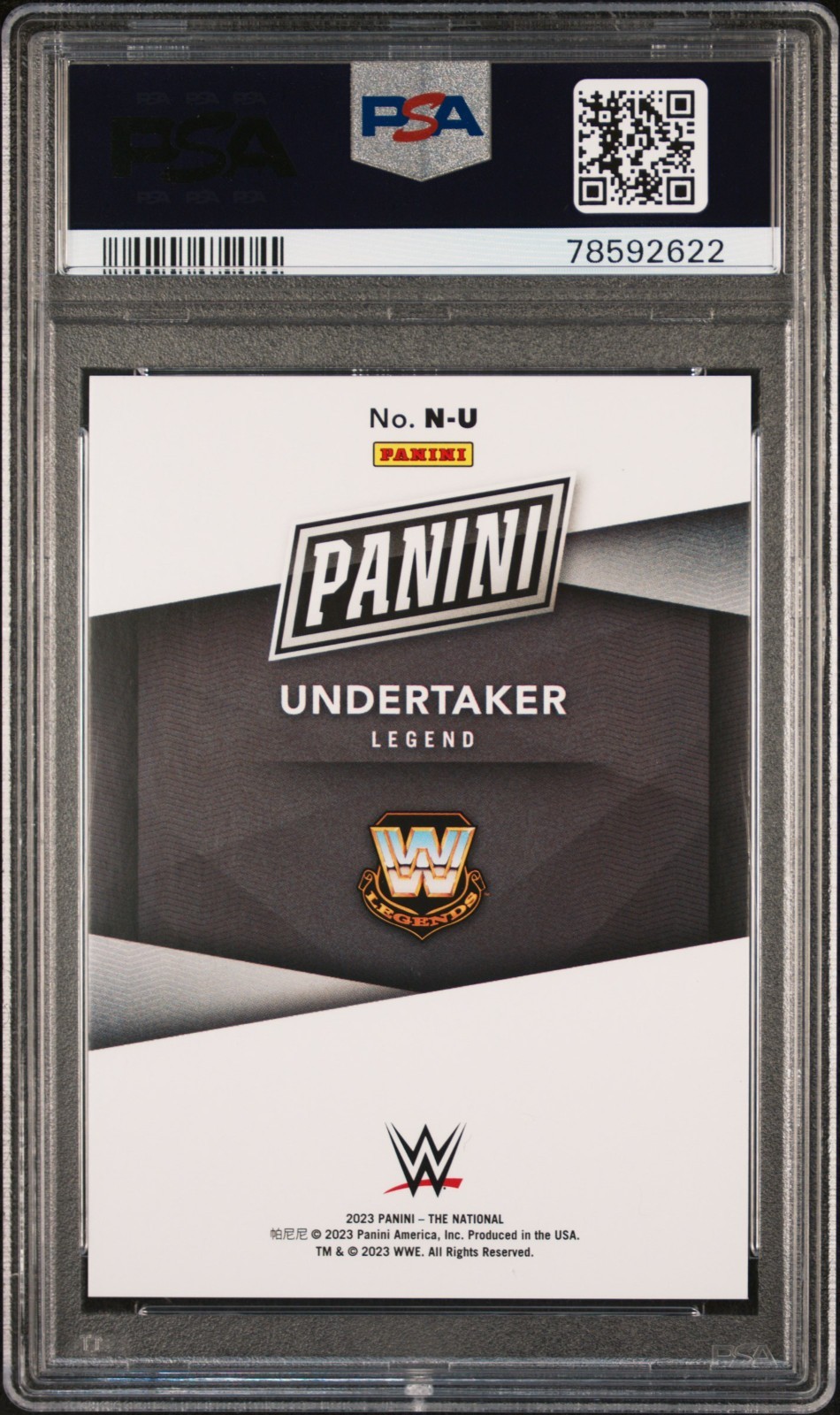 2023 Panini National Convention - National Undertaker BLUE #N-U /50 PSA 10 view 2