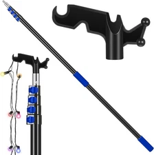 7-30 ft Long Christmas Light Hanger Pole with Utility Hook Telescopic Ext G192