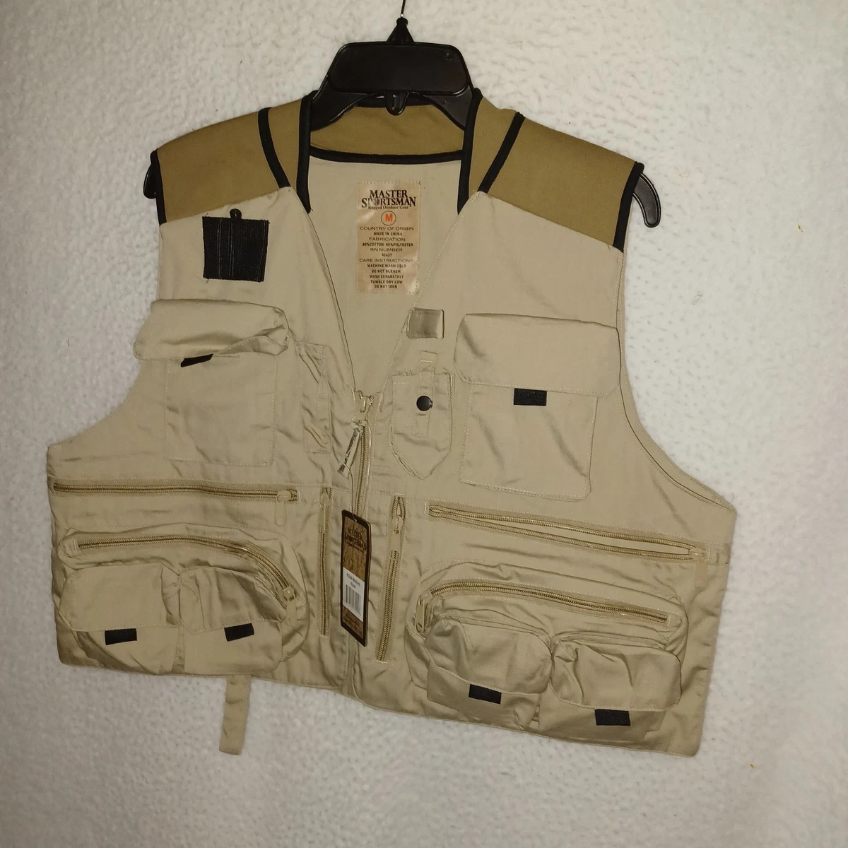 Gilet De Pêche Vintage Master Sportsman – Taille 2XL – Homme – Tan – Occasion