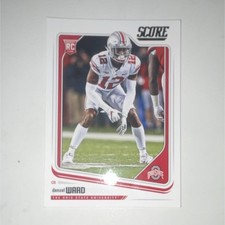 Panini Score Denzel Ward Rookie #332 NFL Football Card Ohio State Buckeyes. rookie card picture