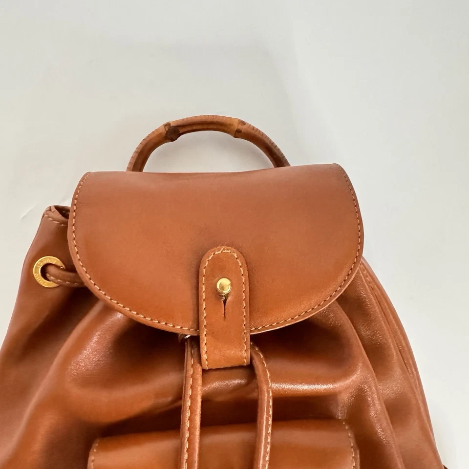 Gucci Calfskin Bamboo Mini Backpack Brown - Vintage - Image 3 of 4
