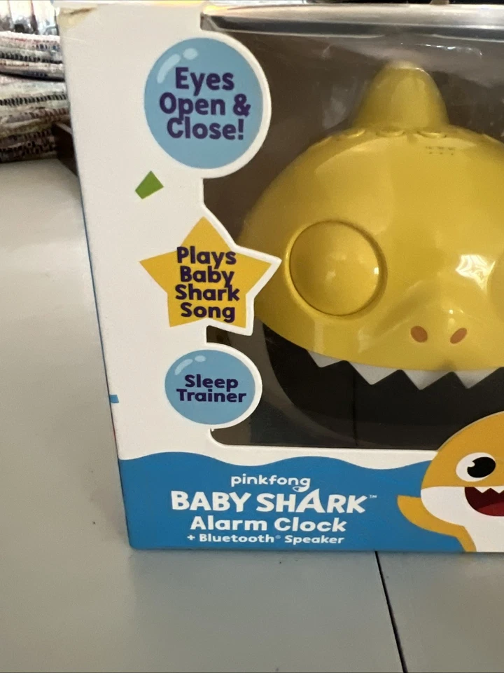 Baby Shark Nickelodeon Pinkfong Baby Shark Alarm Clock Bluetooth Speaker . - Image 4 of 4