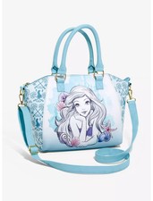Image of Loungefly Disney The Little Mermaid Blue Watercolor Satchel Bag **PRE-ORDER**