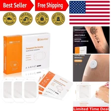 Transparent Dressing, Wound Bandage, Adhesive Patch, 4'' x 4.75'', 50 Pack, C...