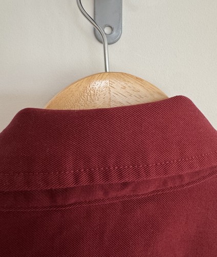 Percival “Outershirt” Shacket Overshirt Shirt Jacket Dark Red Burgundy Medium - Picture 15 of 16