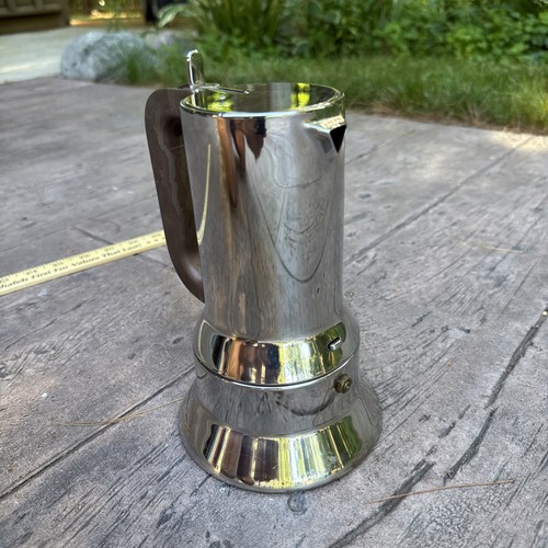 Alessi 9090/6 Espresso Maker Moka Pot 6-Cup Stainless Steel - Picture 24 of 24