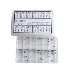 120pcs Stainless Steel Watch Fixing Screws Pins Assortment Repair Accessories r