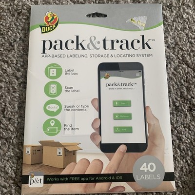 Duck Brand Pack & Track App-Based Labeling System 40 Labels NEW SEALED QR Code