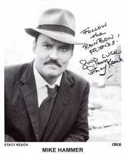 Mike Hammer ACTOR Stacey Keach AUTHENTIC autograph, signed photo